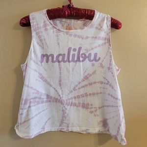 4/$15 SALE Colsie | Malibu Purple and White Cropped Tank Top Medium EUC